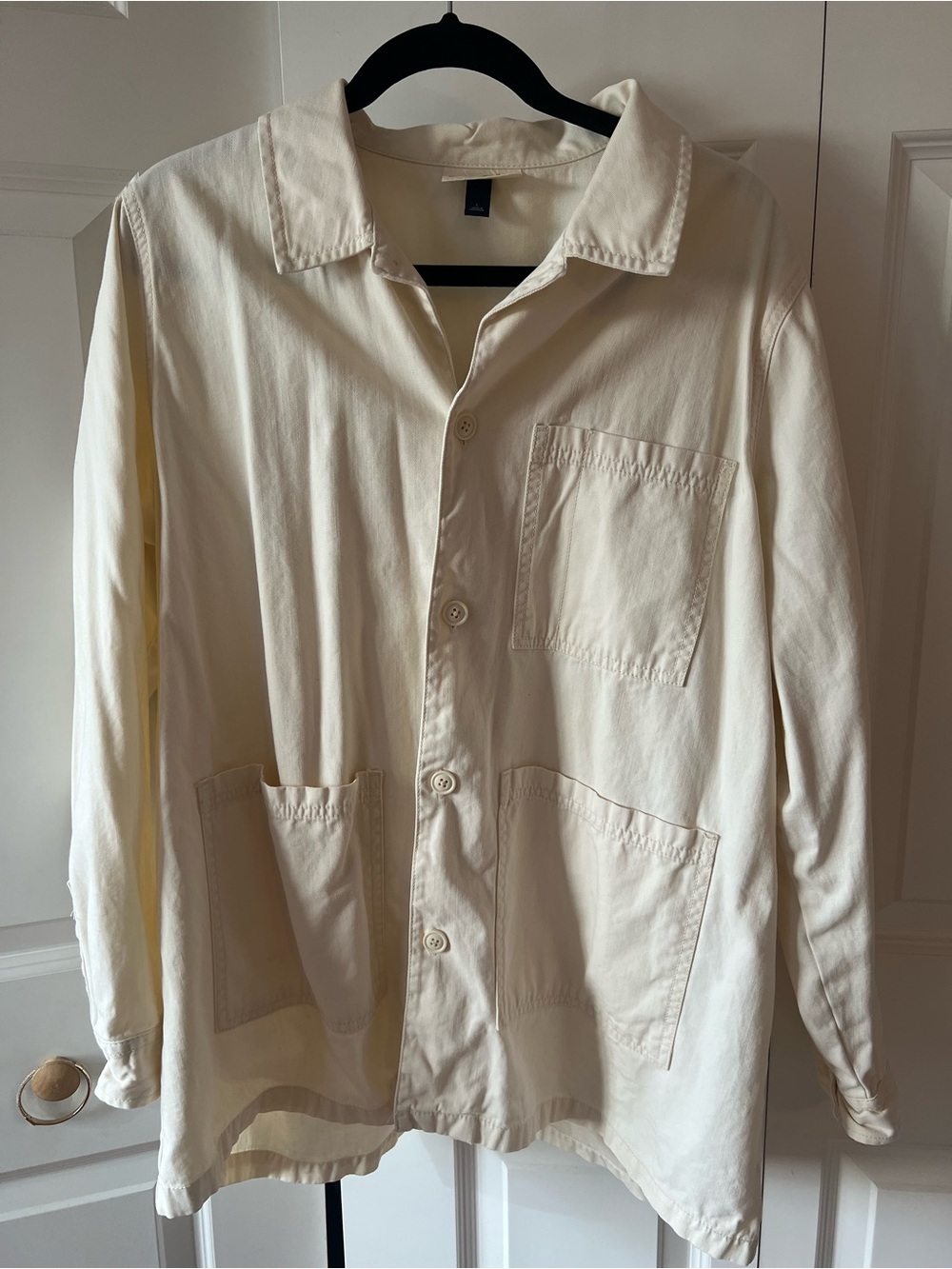 Universal Thread Cream Button-Up Barn Jacket 100% cotton